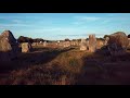 carnac les alignements du menec kermario et kerlescan filme par drone en 4k septembre 2019