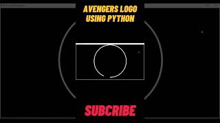 How to Draw Avengers Logo Using Python Turtle | Marvel #pythonshorts #pythonprogramming #shorts