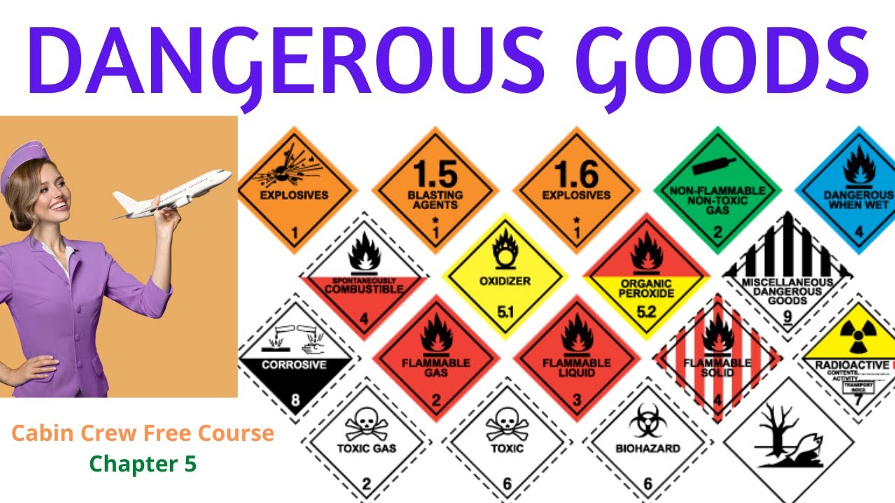 DANGEROUS GOODS | Air Hostess Training | Cargo Job | IATA Dangerous ...