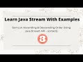 #3. Sort List Ascending & Descending Order Using Java Stream API - sorted()