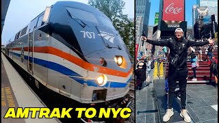 Amtrak Train Ride in Coach Class | Syracuse to New York City!! Explore NYC!!