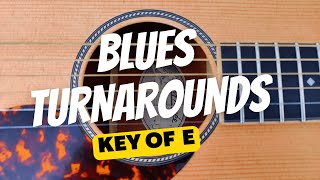 Blues turnarounds guitar lesson | Learn 2 blues guitar turnarounds (E)
