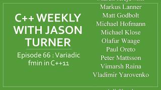 C++ Weekly - Ep 66 - Variadic fmin for C++11