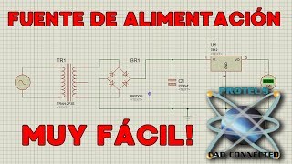 Fuente de Alimentación (5v, 12v) (Simulación) - Tutorial Proteus | D&R Tutoriales