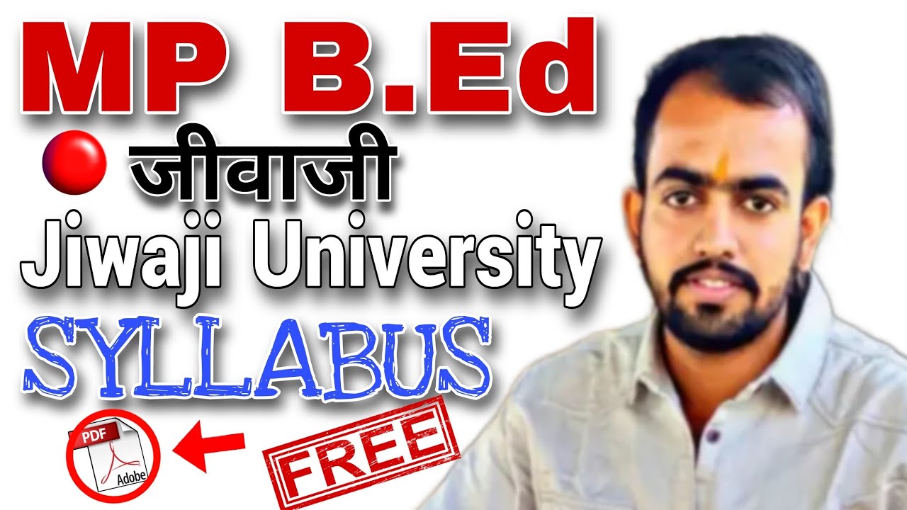 MP B.Ed Syllabus Jiwaji University In Hindi PDF Free - YouTube