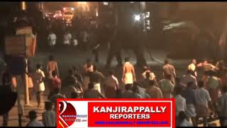 Sabarimala elephant attack at night