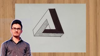How to draw 3d triangle || Geometric drawing ||