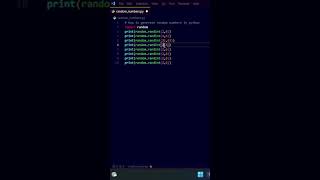 How to use random module in python #shorts