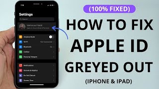 How to Fix Apple Id Greyed Out On iPhone