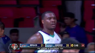 Converge’s NEW IMPORT Jalen Jones DELIVERS BUCKETS vs Meralco in 1Q | PBA Season 49 Governors' Cup