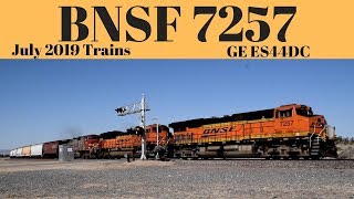 BNSF Manifest Mixed Freight Trains - ES44DC BNSF 7257 Westbound Cajon Subdivision