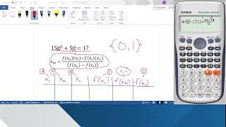 Calculator Technique (False Position Method) Example 1