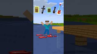 Will A Guitar Boat Hold My Weight? Inspired by MrBeast #minecraft #steve #shorts #trending #remix