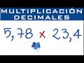 Multiplicación de números decimales