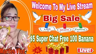 Welcome To My Live stream $5 super chat free 100 banana gift back