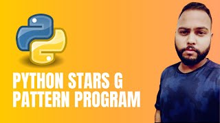 Python Pattern Programs - Printing Stars '*' in G Shape | Culture Code - Not Giving In