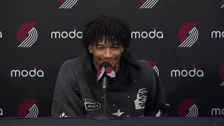 Shaedon Sharpe End-Of-Season Media Availability | Portland Trail Blazers