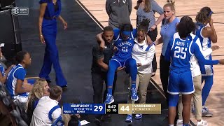 Player CARRIED Off Court After Knee Injury In SEC Game | Kentucky Wildcats vs Vanderbilt Commodores