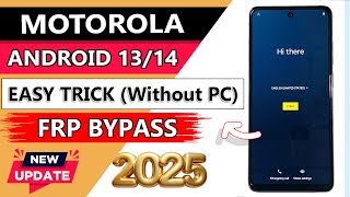 All Moto/Motorola 2025 [Android 13/14] Bypass (FRP) Google Lock Without PC - Fix YouTube Update apps