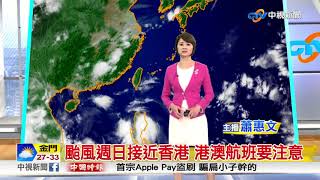 惠文天氣報報 花東恆春偶有雨 午後西半部雷陣雨│中視早安氣象 20170826