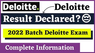 Deloitte Result Date Declared ? | Cut Off ? | Deloitte Exam 2022 | Off Campus Drive For 2022 Batch