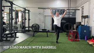 Hip Load March with Barbell