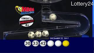 2017 12 22 Mega Millions Numbers and draw results