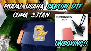 Modal Usaha Sablon DTF cuma 3 Jutaan 👍 Unboxing Mesin Press Sablon