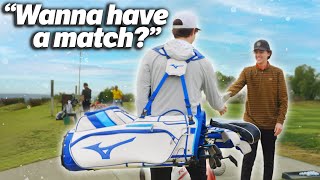 I Challenged a Golfer On The Range To a Match