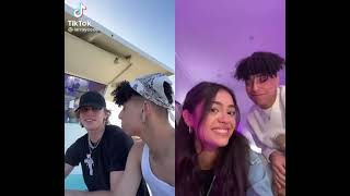 vinnie hacker reacting to nailea KISSING larray