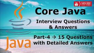 #4 - Core Java Interview Questions & Answers Part-4 [MOST ASKED] | Tricky Java Questions | 3-5 Years