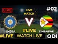 🔴Live | India vs Zimbabwe Live Match | IND Vs ZIM 2nd ODI Live | Zimbabwe vs India Live Match