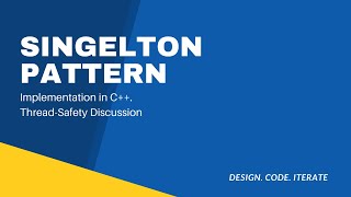 Singelton Pattern in C++. #singelton #threadsafety #doublecheckinginsingelton #singletonincpp