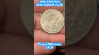 149th Silver Half Dollar Found In 2024!! #crh #coinrollhunting