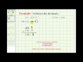 Ex 1:  Subtracting Signed Decimals