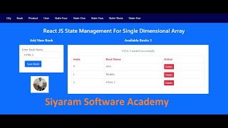 React Array Add + List + Delete Operation in Single Dimensional Array