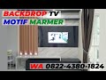 BACKDROP TV MINIMALIS MOTIF MARMER BISA PESAN DI DOPAYU FURNITURE