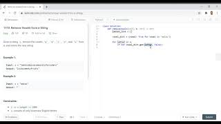 LeetCode 1119: Remove Vowels from a String: Python Easy