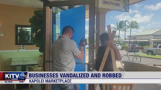 Burglars smash into businesses, steal cash registers in Kapolei Marketplace