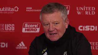 Man Utd v Sheffield United - Chris Wilder - Pre-Match Press Conference