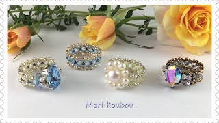 模様編みバンドで、可愛いリングを作る/Make a cute ring with a lace-knit ring band