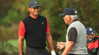 Tiger Woods and Lee Trevino have amazing conversation on the range
