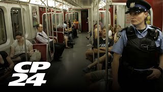 Increased police presence on the TTC today