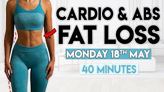 HIIT FAT LOSS (cardio & abs) | 40 min Home Workout