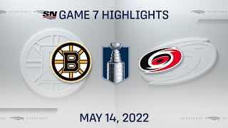 NHL Game 7 Highlights | Bruins vs. Hurricanes - May 14, 2022