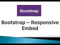 Bootstrap 3 Tutorials - #26 Embed Responsive