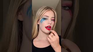 Harley Quinn makeup tutorial 💙❤️ #tatianakaer #shorts