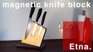 magnetic knife holder with birdseye maple veneer - DIY | Etna.