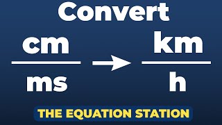 How to convert centimeters per millisecond to kilometers per hour | Physics Practice Problem