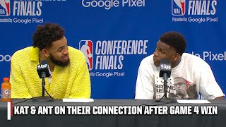 Ant Man & KAT react to their connection throughout Game 4 win 🤝 [PRESS CONFERENC
